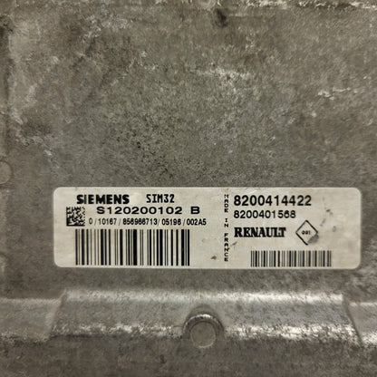 RENAULT MODUS ECU / S120200102 / S120200102B / SIM 32 / 8200414422 / 8200401568 / SIEMENS