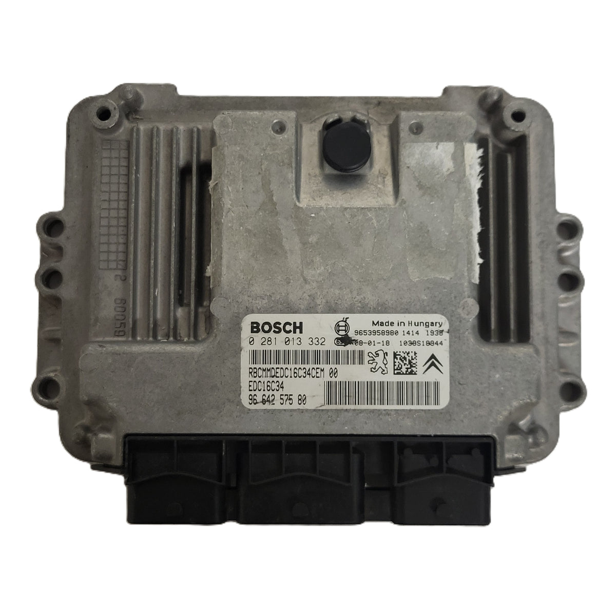 PEUGEOT CITROEN ECU / 0281013332 / 9664257580 / 9653958980 / EDC16C34 / BOSCH - C57-08 - 1