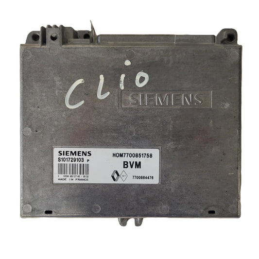 Renault Clio ECU / S101729103P / HOM 7700851758 / 7700864476 / S101729103