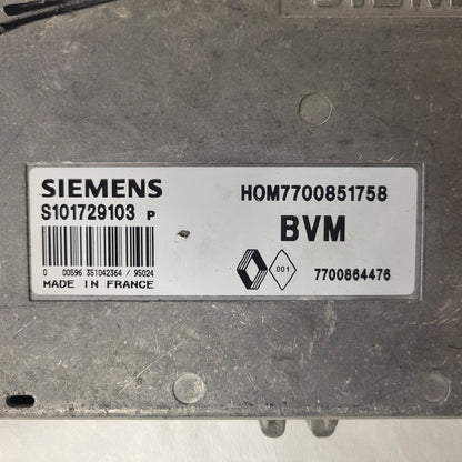 Renault Clio ECU / S101729103P / HOM 7700851758 / 7700864476 / S101729103