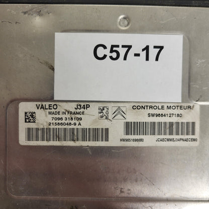 PEUGEOT CITROEN ECU / J34P / 21586048-9 / 21586048-9A / 9664127180 / 9651696680 / VALEO