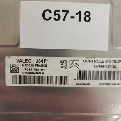 PEUGEOT CITROEN ECU / J34P / 21586048-9 / 21586048-9A / 9664127180 / 9651696680 / VALEO