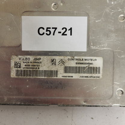 PEUGEOT CITROEN ECU / J34P / 21585932-9A / 21585932-9 / 9663306680 / 9651696680 / VALEO