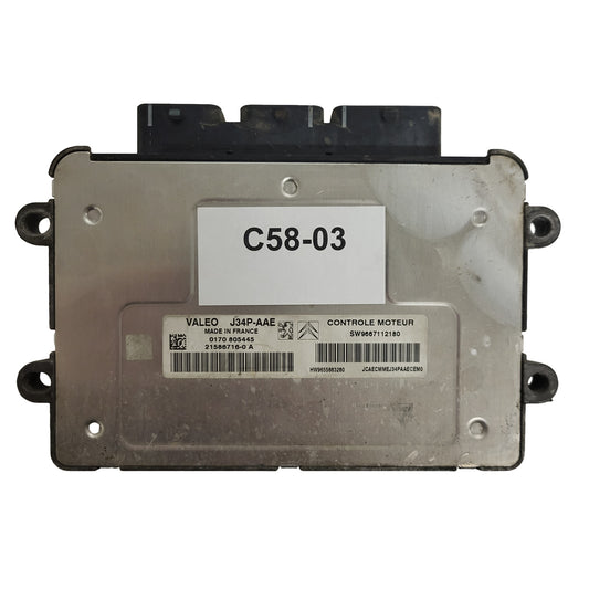 PEUGEOT CITROEN ECU / J34P / 21586716-0 / 21586716-0A / 9667112180 / 9655883280