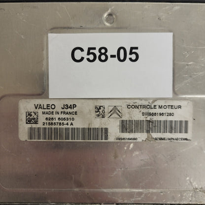 PEUGEOT CITROEN ECU / J34P / 21585785-4 / 21585785-4A / 9661961280 / 9651696680 / VALEO