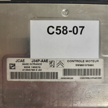 PEUGEOT CITROEN ECU / J34P-AAE / 21585768-5 / 21585768-5A0 / 9661978880 / J34P