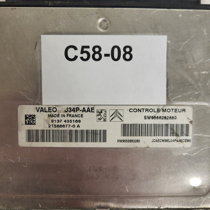 PEUGEOT CITROEN ECU / J34P-AAE / 21586677-0 / 21586677-0A / 9666262880 / 9655883280
