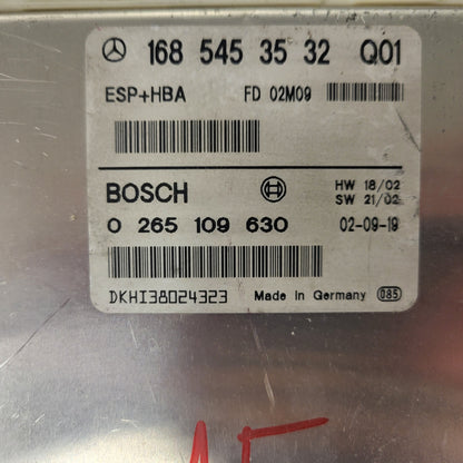 MERCEDES-BENZ A CLASS W168 ESP ECU / 1685453532 / 0265109630 / BOSCH ESP+HBA