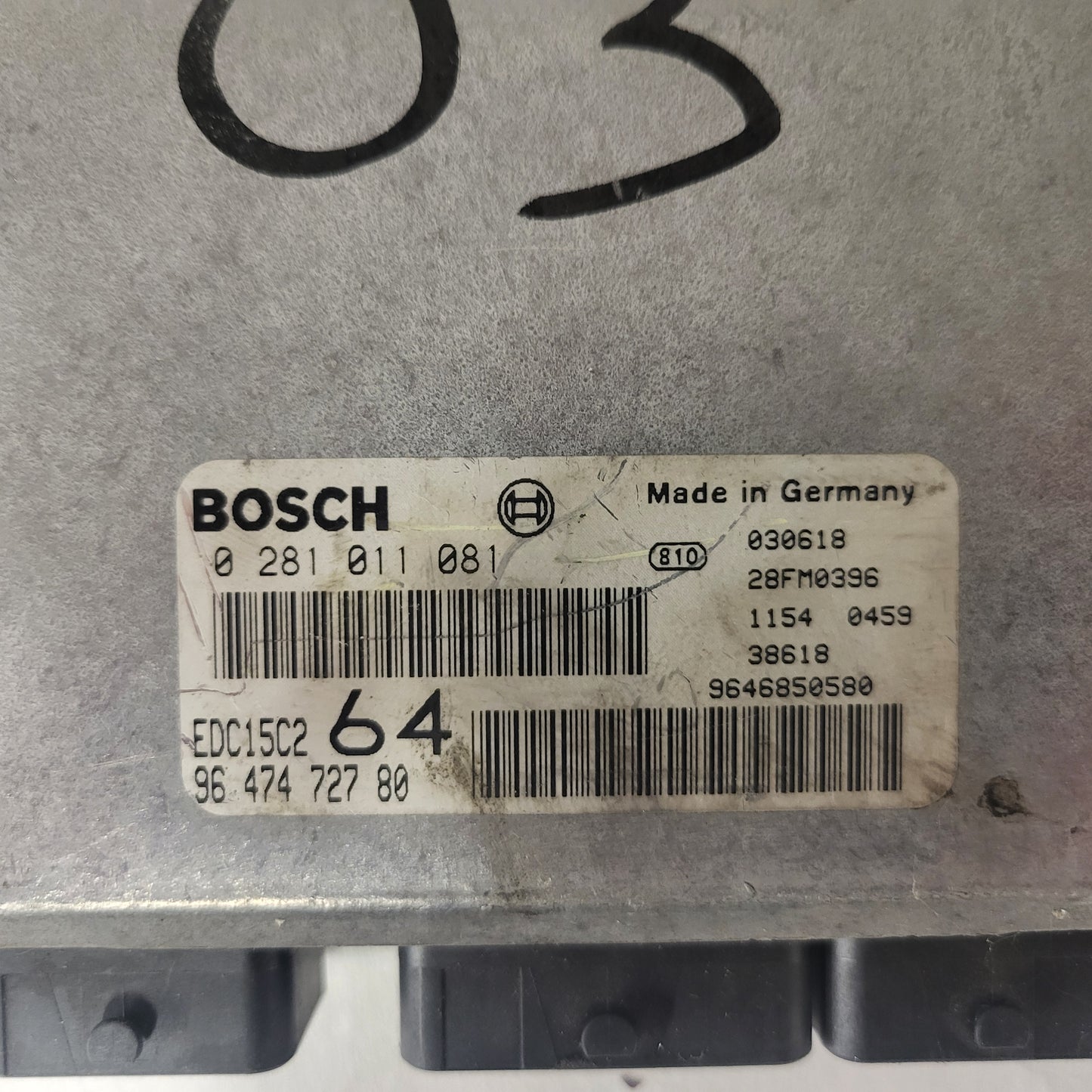 PEUGEOT 307 2.0 HDI ECU / 0281011081 / 9647472780 / EDC15C2 / BOSCH
