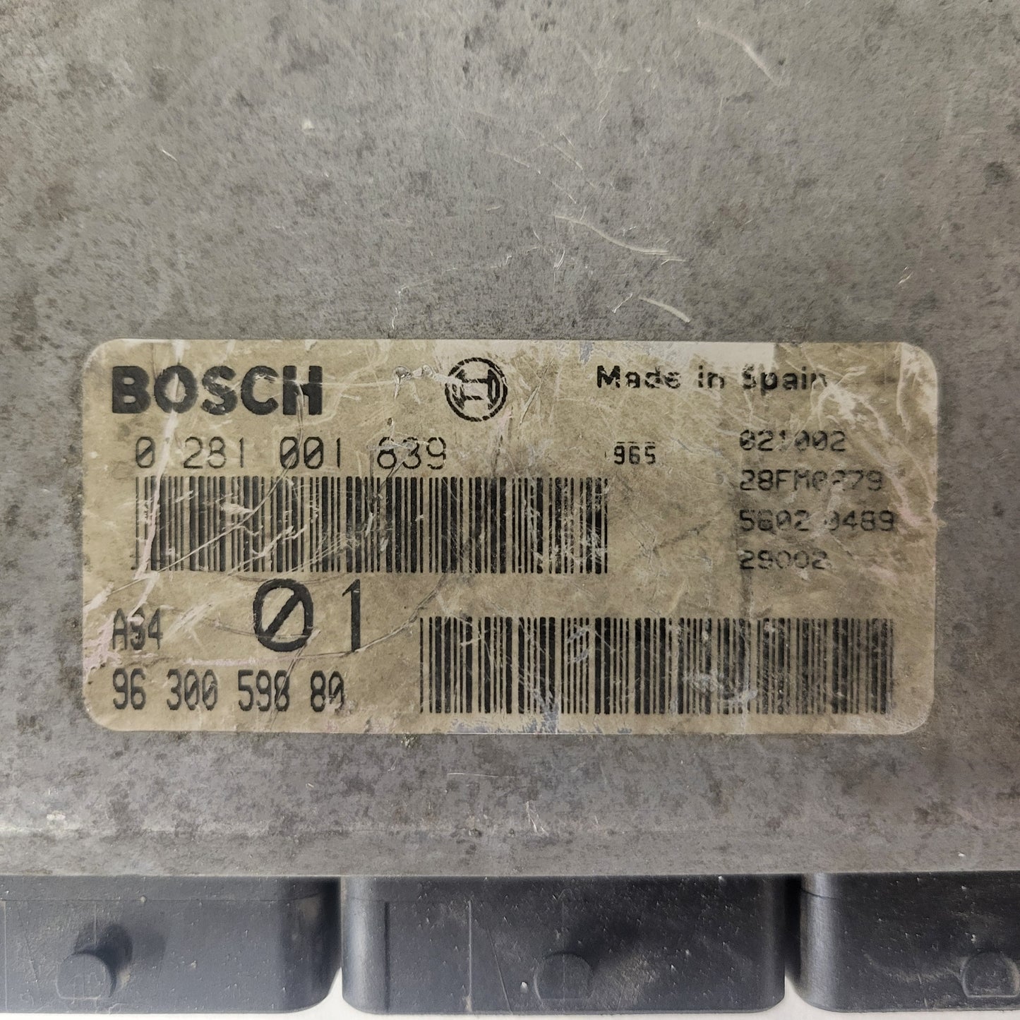 Citroen Saxo Peugeot 106 ECU / 0281001839 / 9630059880 / AS4 / BOSCH