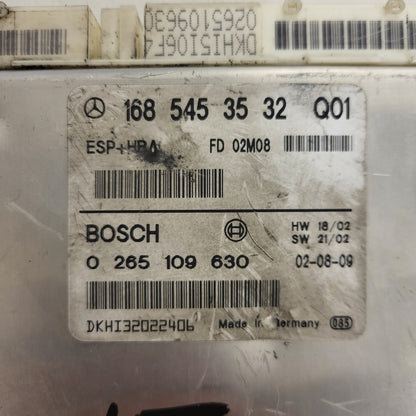 MERCEDES-BENZ A CLASS W168 ESP ECU / 1685453532 / 0265109630 / BOSCH ESP+HBA