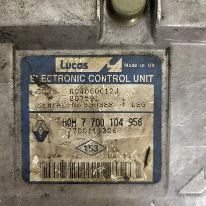 Renault ECU / HOM 7700104956 / 7700111206 / R04080012J / LUCAS