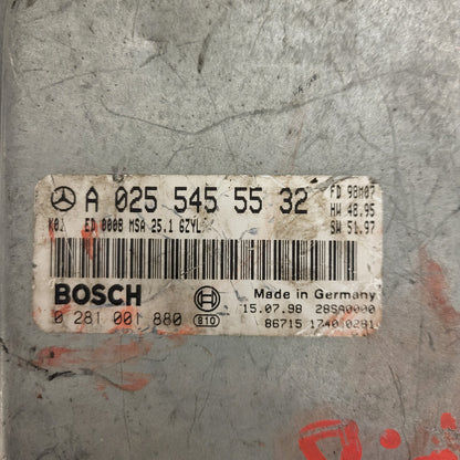 MERCEDES BENZ W212 ECU / A0255455532 / 0281001880 / MSA 25.1 / 6ZYL / BOSCH