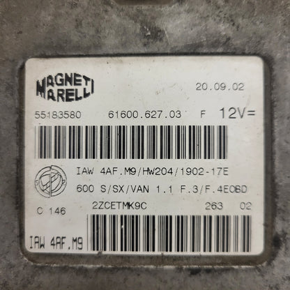 FIAT SEICENTO 600 1.1 ECU / IAW 4AF.M9 / 55183580 / HW204 / MAGNETI MARELLI