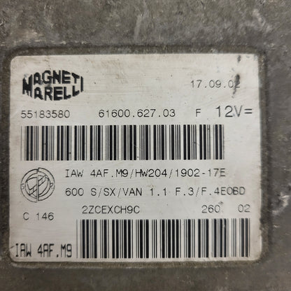 FIAT SEICENTO 600 1.1 ECU / IAW 4AF.M9 / 55183580 / HW204 / MAGNETI MARELLI