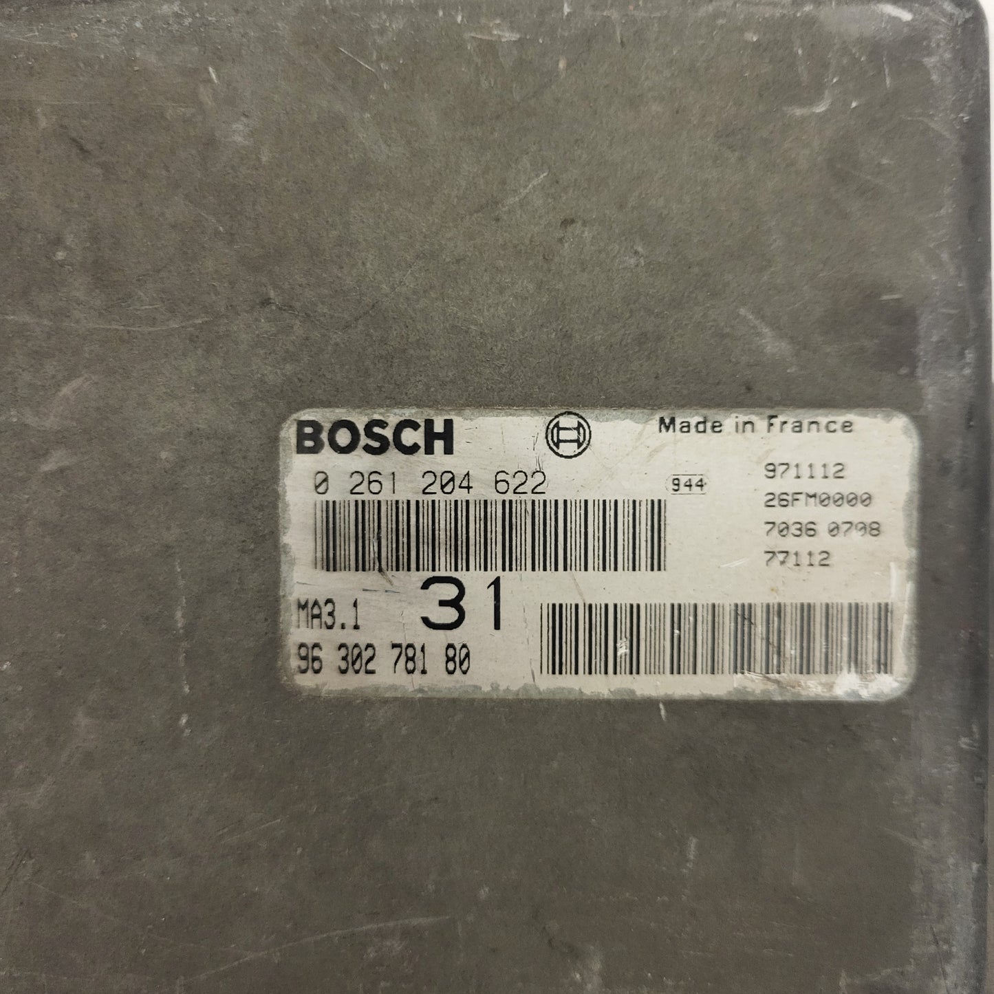 Peugeot 106 Citroen Saxo 1.1 ECU / 0261204622 / 9630278180 / MA3.1 / BOSCH
