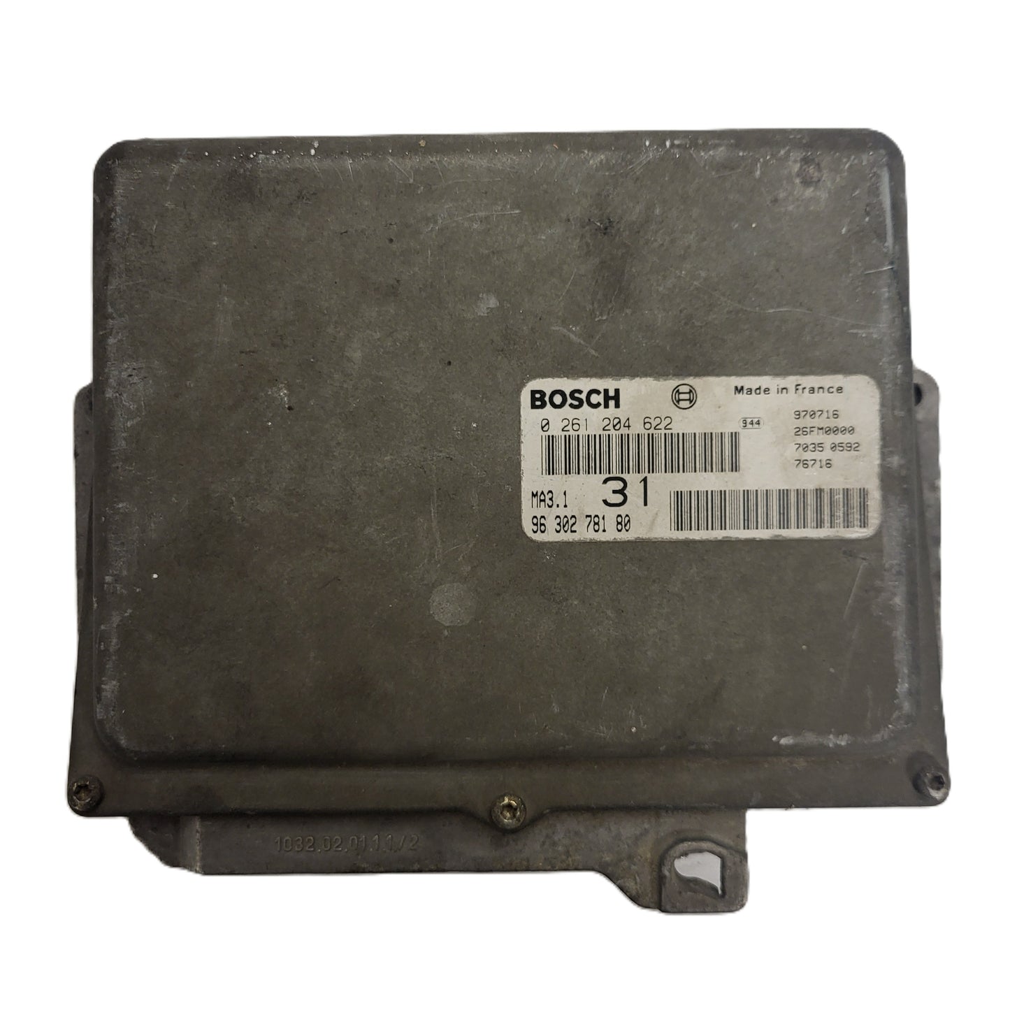 Peugeot 106 Citroen Saxo 1.1 ECU / 0261204622 / 9630278180 / MA3.1 / BOSCH