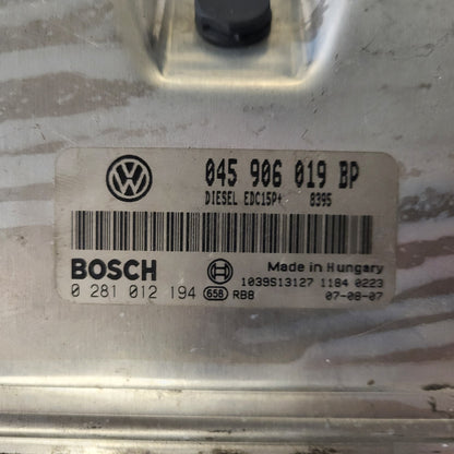 VOLKSWAGEN POLO IV 9N3 ECU / 045906019BP / 0281012194 / EDC15P+ / BOSCH