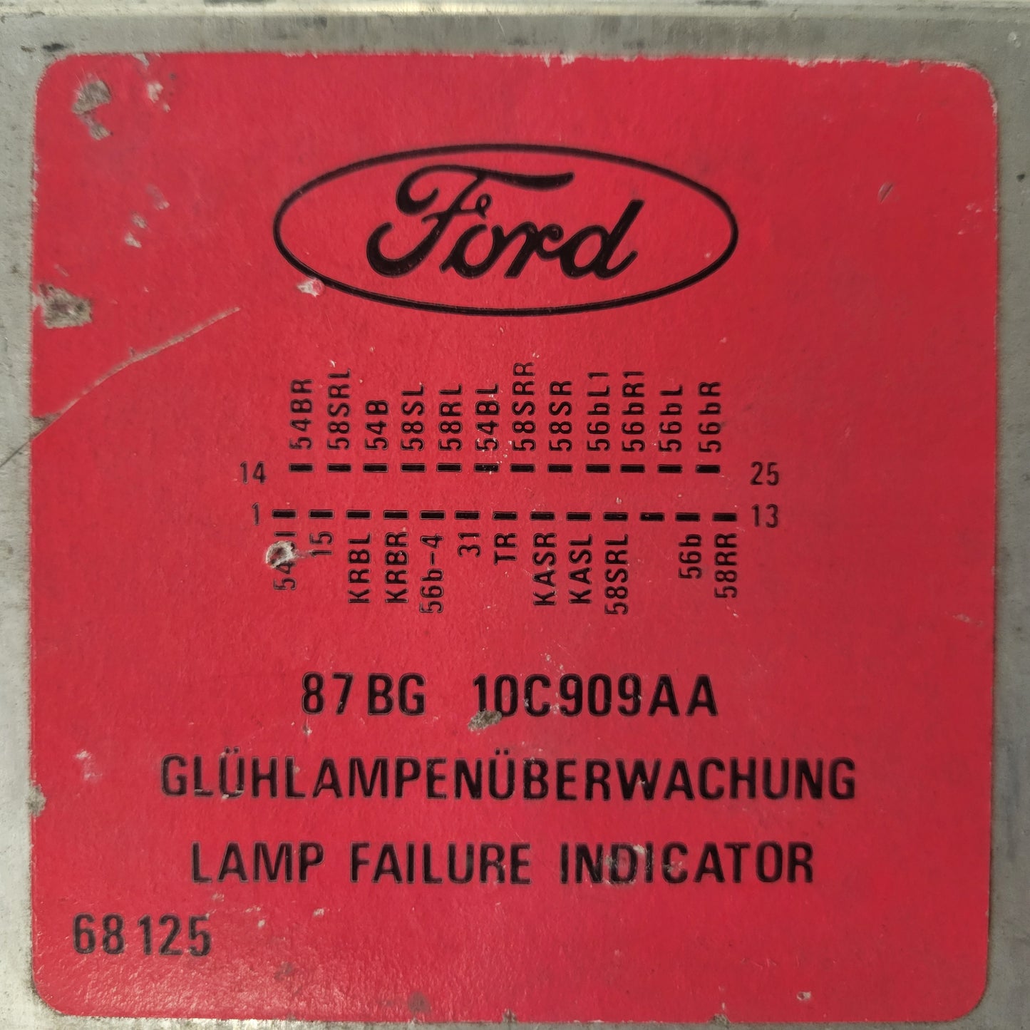 FORD SIERRA 1.8 ECU / 87BG10C909AA / 87BG-10C909-AA