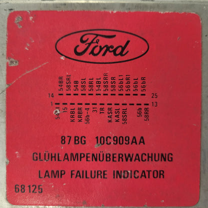 FORD SIERRA 1.8 ECU / 87BG10C909AA / 87BG-10C909-AA