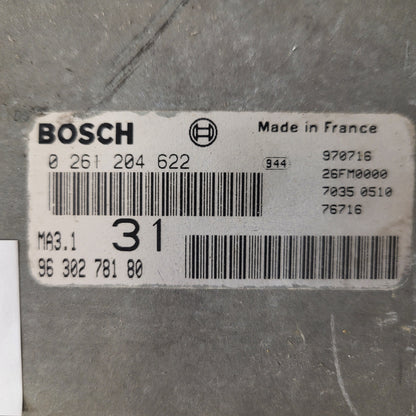 Peugeot 106 Citroen Saxo 1.1 ECU / 0261204622 / 9630278180 / MA3.1 / BOSCH