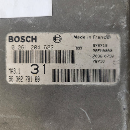 Peugeot 106 Citroen Saxo 1.1 ECU / 0261204622 / 9630278180 / MA3.1 / BOSCH