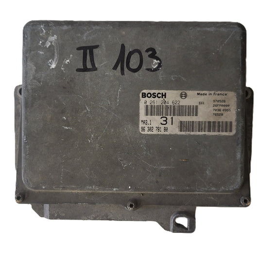 Peugeot 106 Citroen Saxo 1.1 ECU / 0261204622 / 9630278180 / MA3.1 / BOSCH