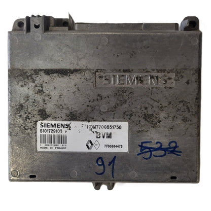 Renault Clio ECU / S101729103P / HOM 7700851758 / 7700864476 / S101729103