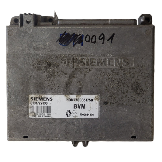 Renault Clio ECU / S101729103P / HOM 7700851758 / 7700864476 / S101729103