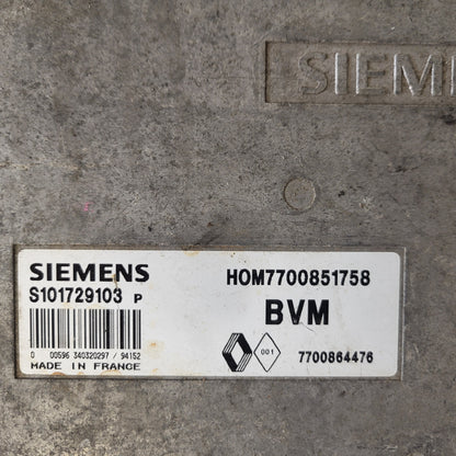 Renault Clio ECU / S101729103P / HOM 7700851758 / 7700864476 / S101729103