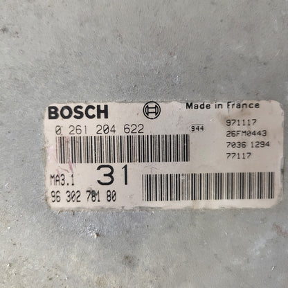 Peugeot 106 Citroen Saxo 1.1 ECU / 0261204622 / 9630278180 / MA3.1 / BOSCH