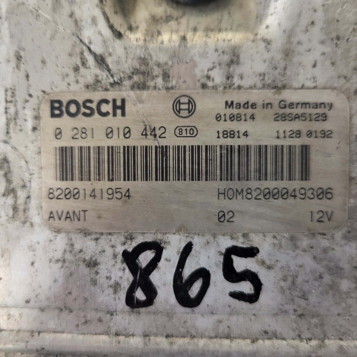 RENAULT MEGANE SCENIC ECU / 0281010442 / HOM 8200049306 / 8200141954 / BOSCH