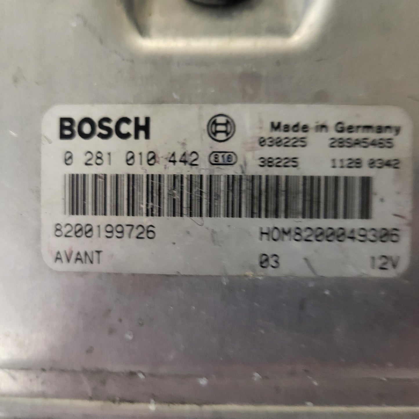 RENAULT MEGANE SCENIC ECU / 0281010442 / HOM 8200049306 / 8200199726 / BOSCH