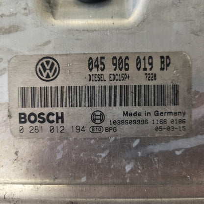 VOLKSWAGEN POLO IV 9N3 ECU / 045906019BP / 0281012194 / EDC15P+ / BOSCH