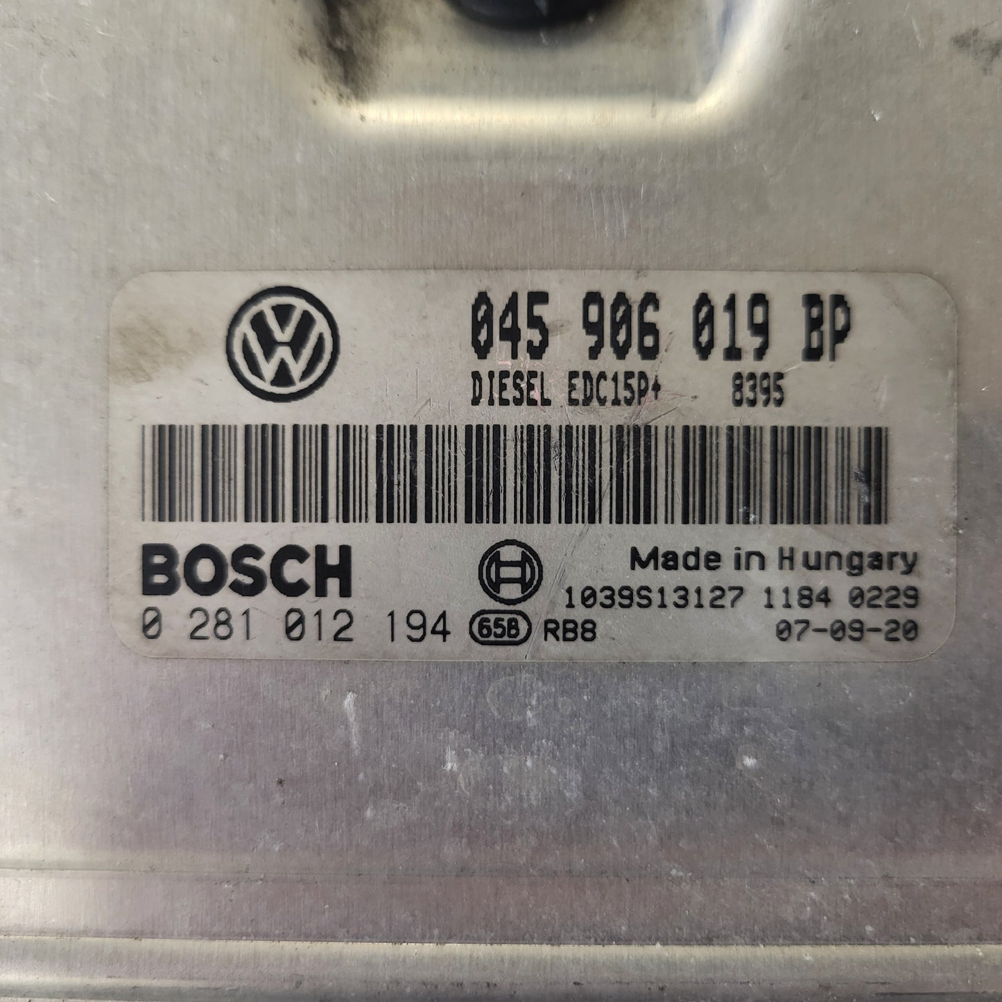 VOLKSWAGEN POLO IV 9N3 ECU / 045906019BP / 0281012194 / EDC15P+ / BOSCH
