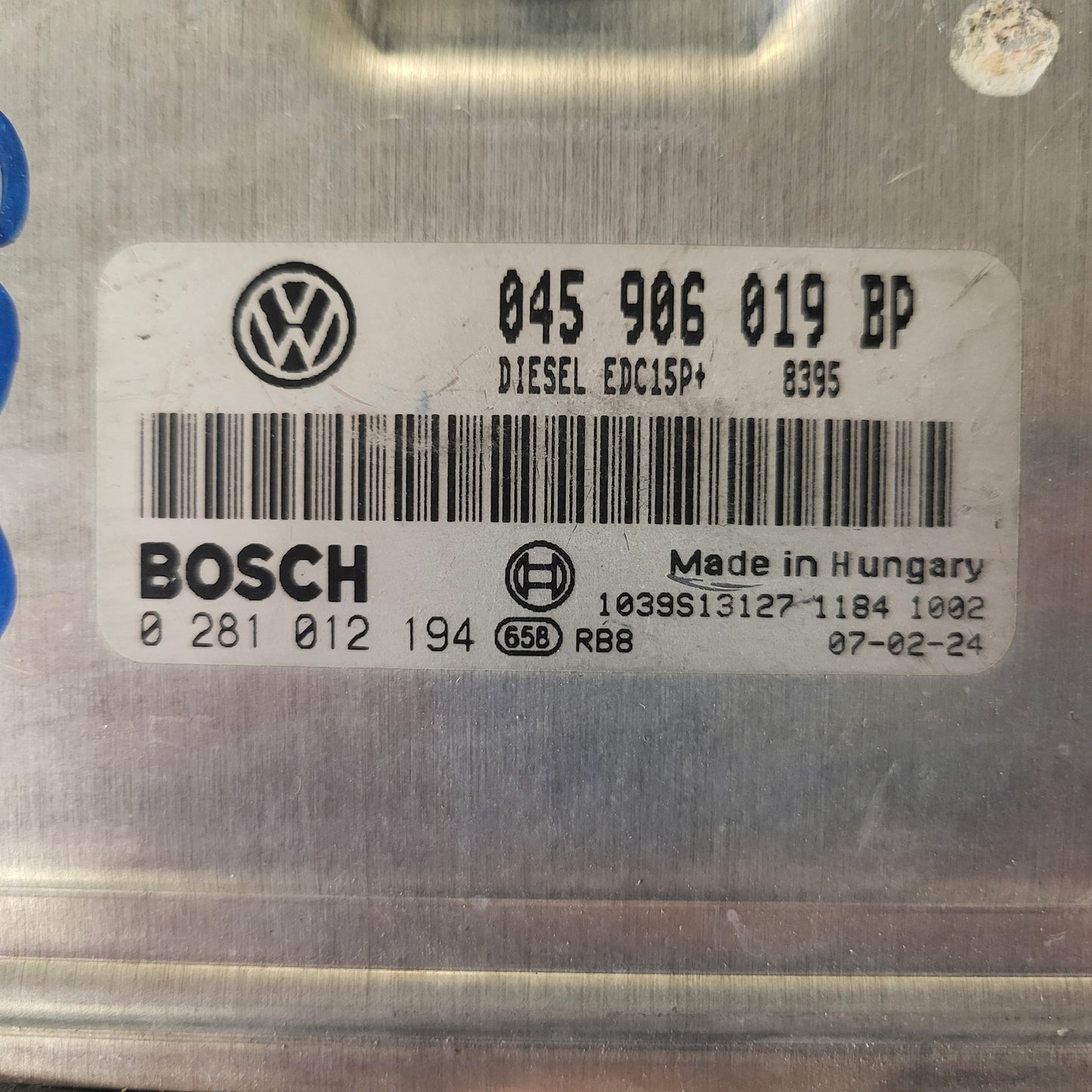 VOLKSWAGEN POLO IV 9N3 ECU / 045906019BP / 0281012194 / EDC15P+ / BOSCH