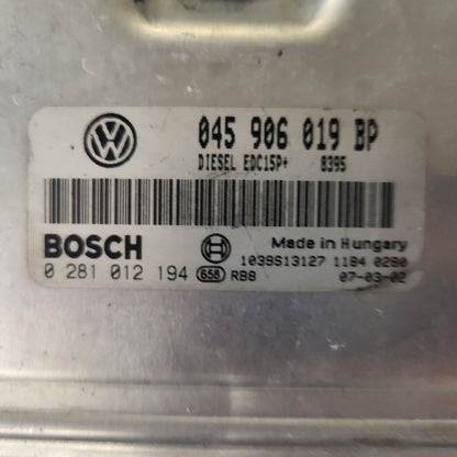 VOLKSWAGEN POLO IV 9N3 ECU / 045906019BP / 0281012194 / EDC15P+ / BOSCH