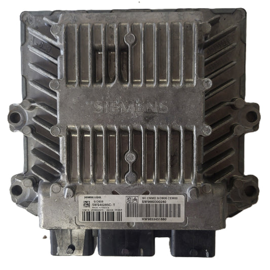 Peugeot Citroen ECU / 5WS40285C-T / 9660300280 / 9653451880 / SID806 SIEMENS