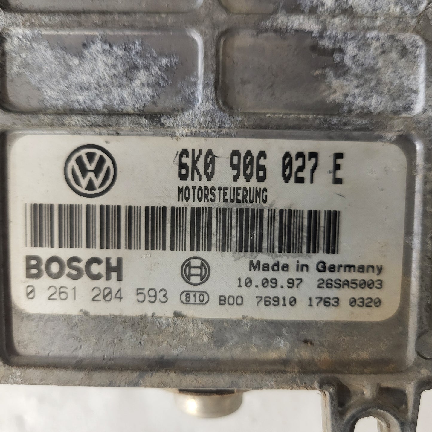 VOLKSWAGEN POLO 6N ECU / 0261204593 / 6K0906027E / BOSCH