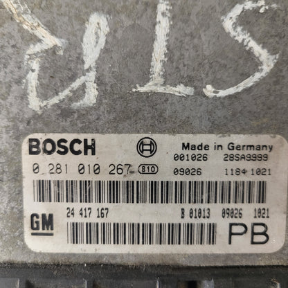 OPEL ASTRA ECU / 0281010267 / 24417167 / B01013 / PB / BOSCH