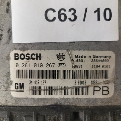 OPEL ASTRA ECU / 0281010267 / 24417167 / B01013 / PB / BOSCH