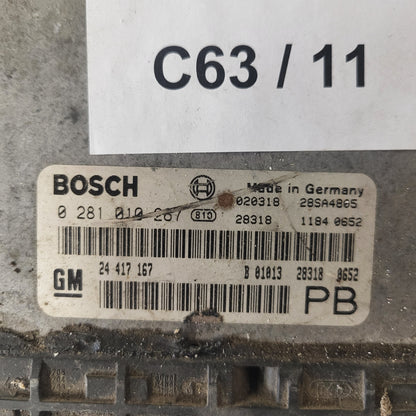 OPEL ASTRA ECU / 0281010267 / 24417167 / B01013 / PB / BOSCH