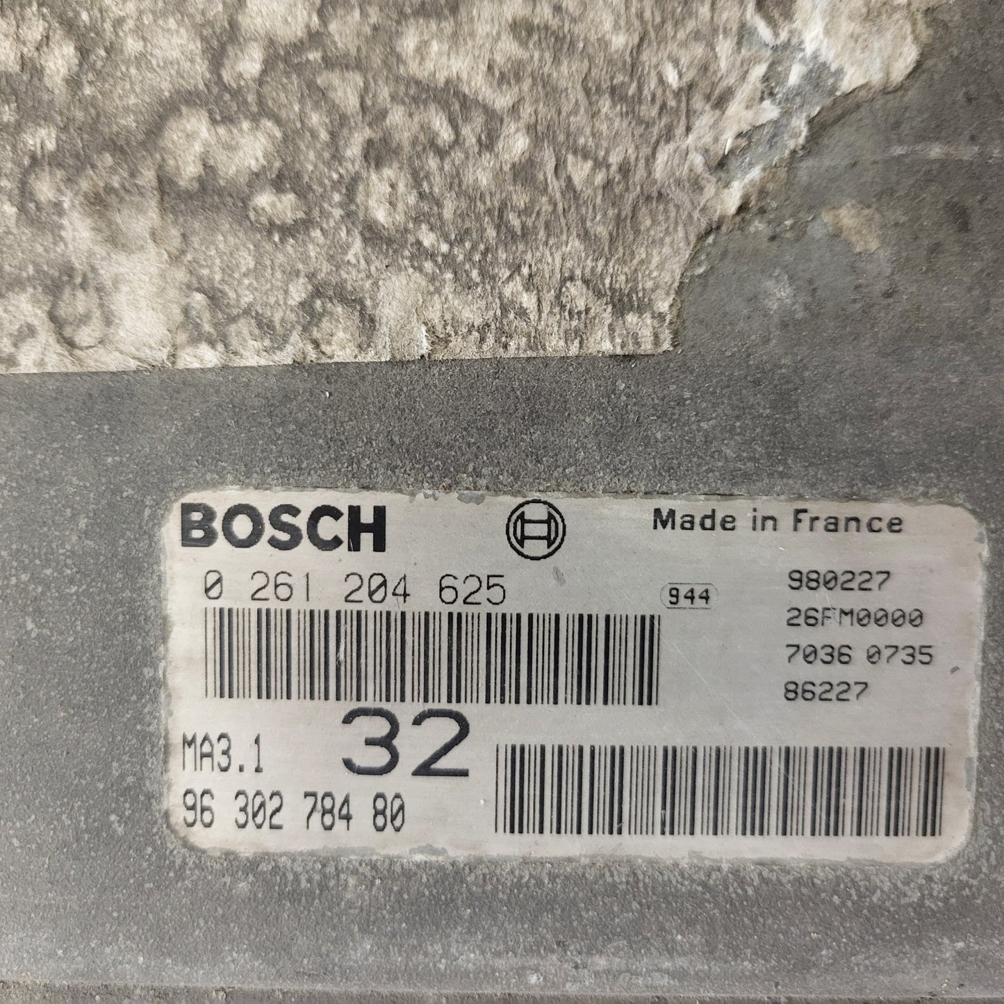 PEUGEOT CITROEN 106 SAXO ECU / 0261204625 / 9630278480 / MA3.1 / BOSCH