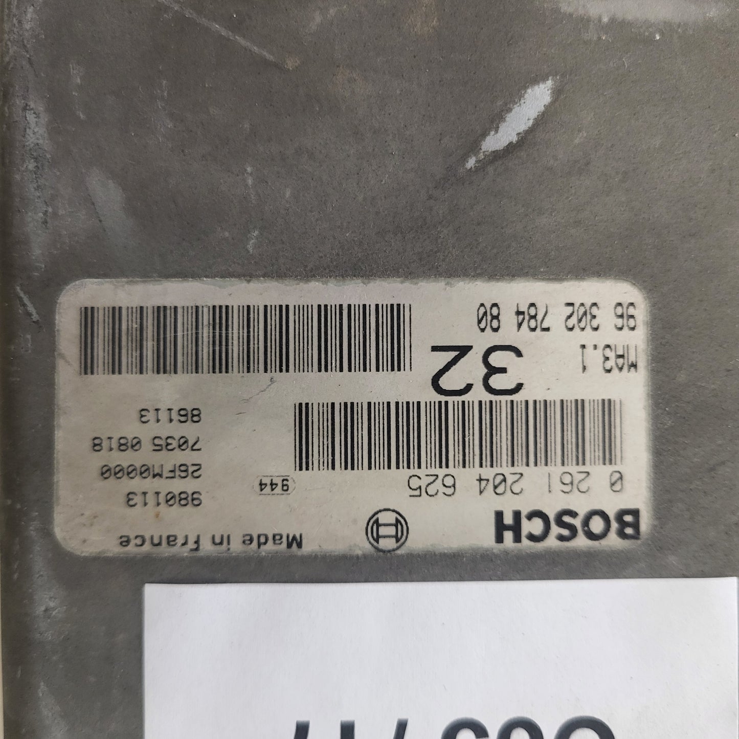 PEUGEOT CITROEN 106 SAXO ECU / 0261204625 / 9630278480 / MA3.1 / BOSCH
