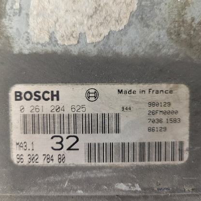 PEUGEOT CITROEN 106 SAXO ECU / 0261204625 / 9630278480 / MA3.1 / BOSCH