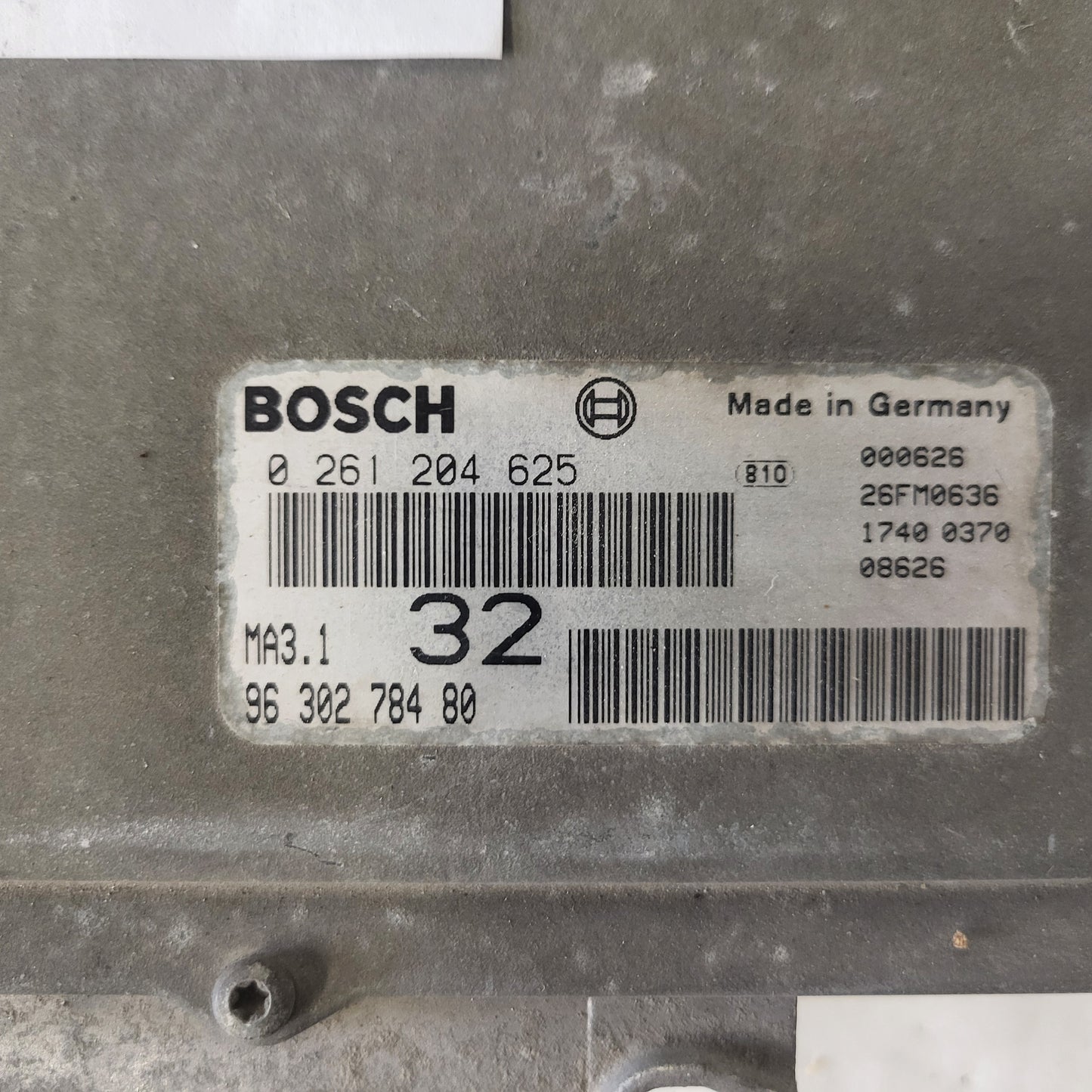 PEUGEOT CITROEN 106 SAXO ECU / 0261204625 / 9630278480 / MA3.1 / BOSCH