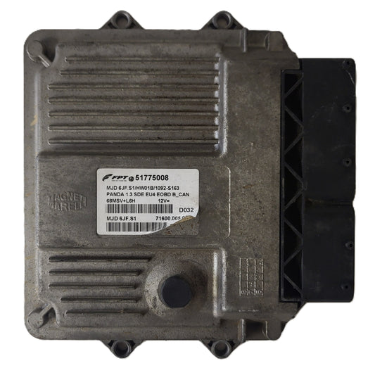 FIAT PANDA ECU / 51775008 / MJD 6JF.S1 / HW01B / 71600.005.05 / MAGNETI MARELLI
