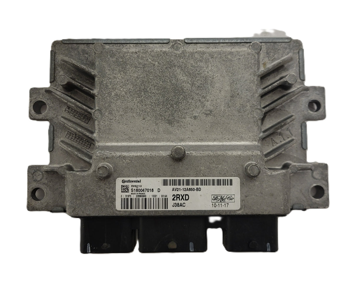 FORD FIESTA ECU / AV21-12A650-BD / S180047018D / 2RXD / J38AC / EMS2102 / SIEMEN - C64-06 - 1