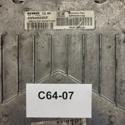PEUGEOT CITROEN ECU / 5WS40023D-T / SID801 / SW9644803380 / SIEMENS