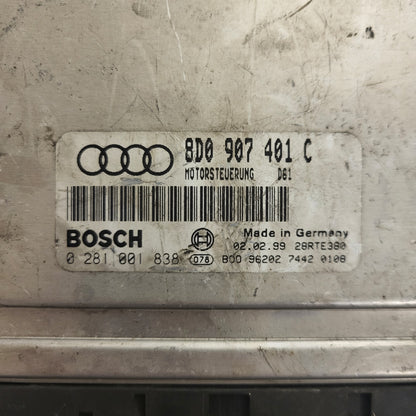 AUDI A4 A6 ECU / 8D0907401C / 0281001838 / BOSCH